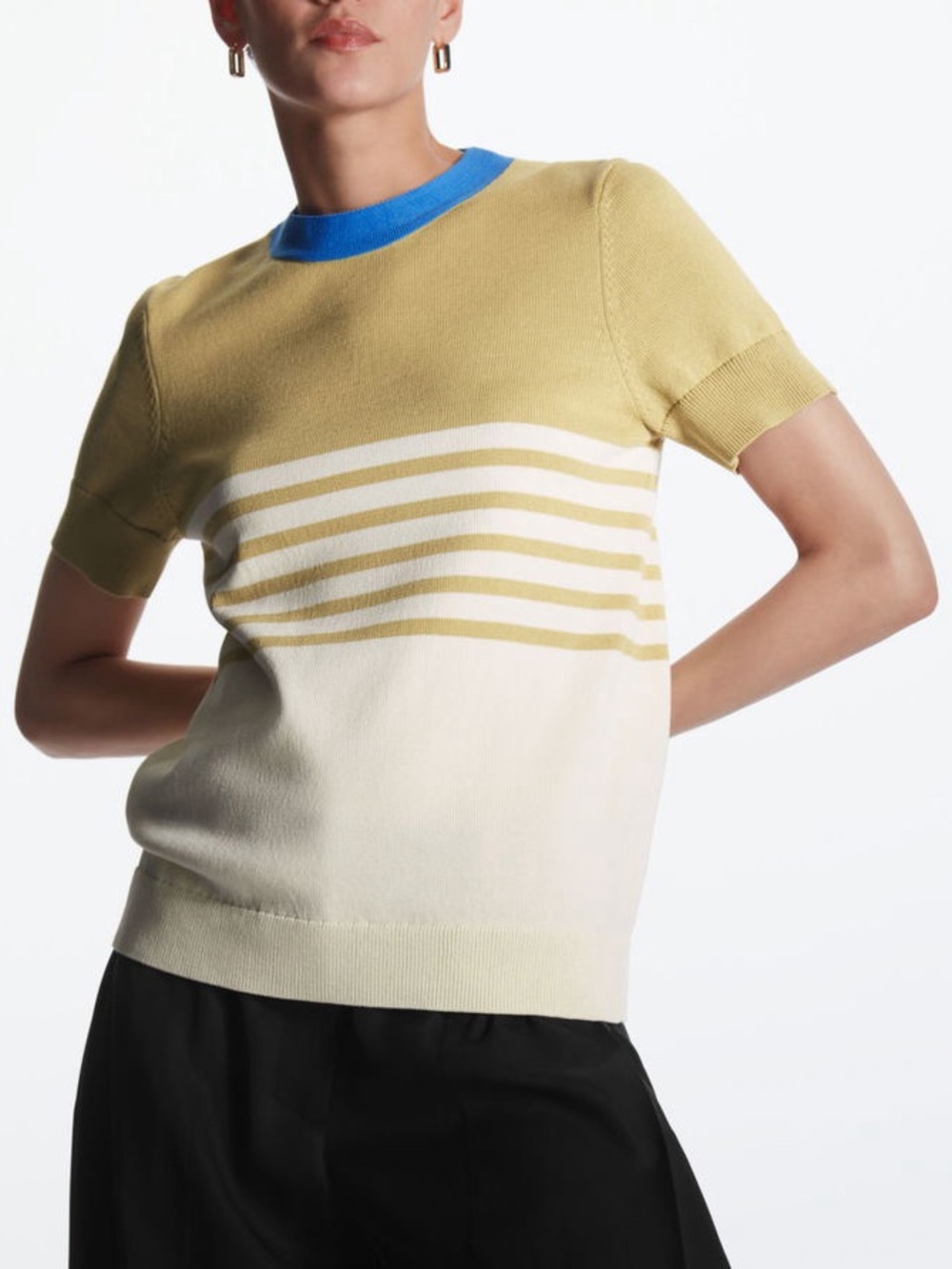 COS Striped Knitted T-Shirt